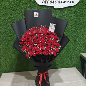 Elegant Red Rose and Lily Bouquet – Perfect for Gifting