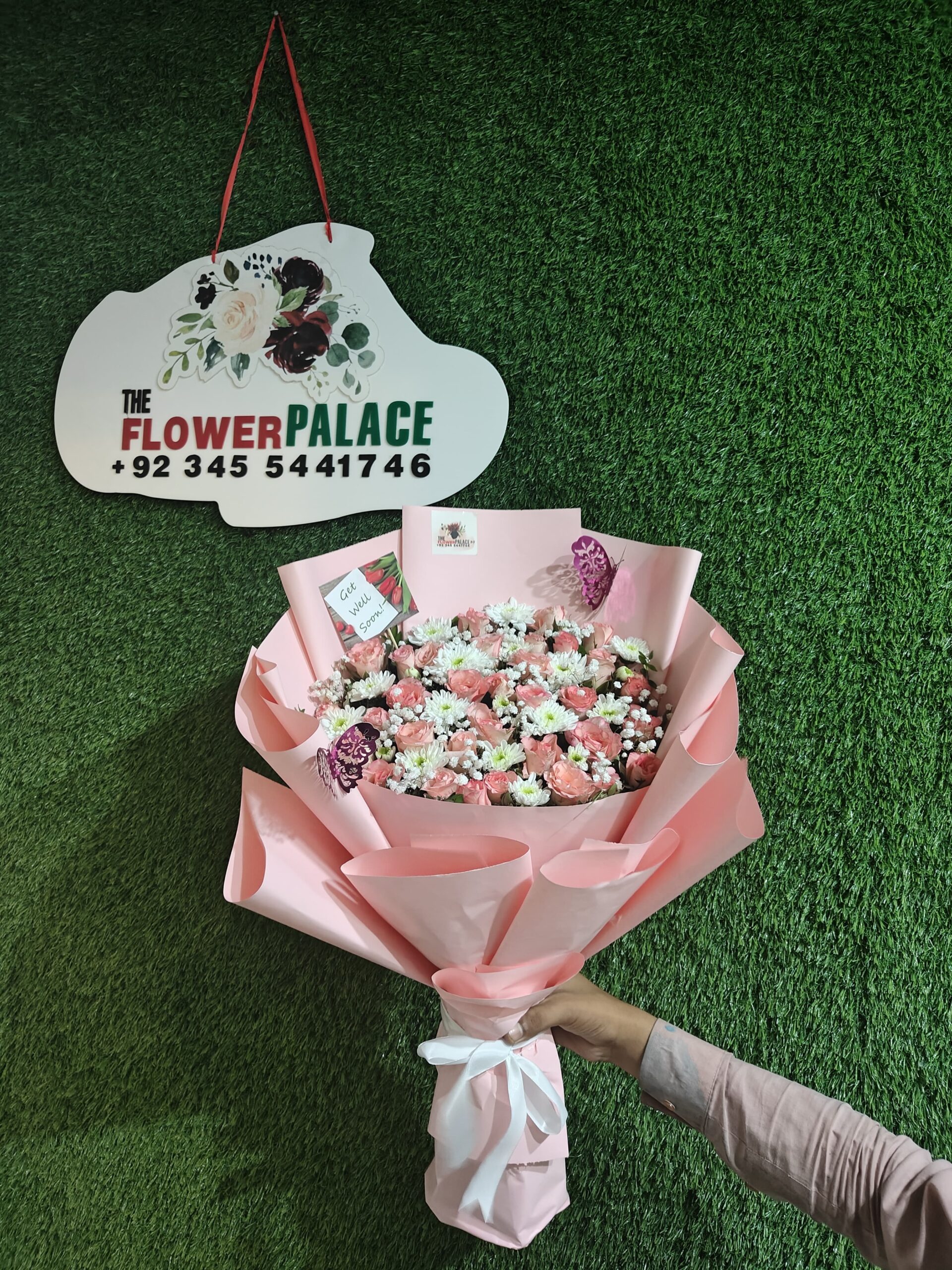 Cascading Carnation Arrangement