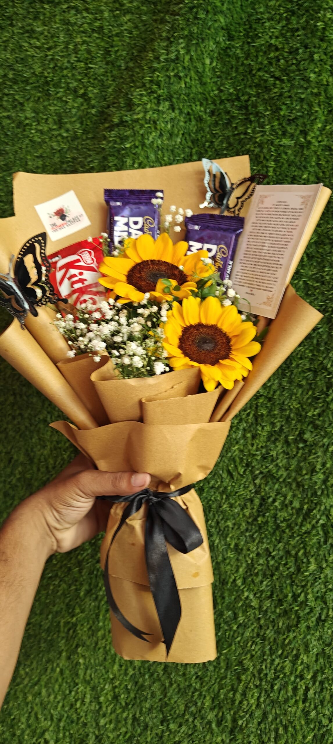 Sun-Kissed Delight – Sunflowers & Chocolates