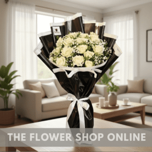 Snow White Rose Bouquet